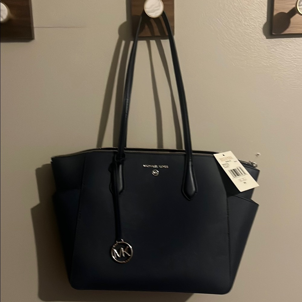 Michael Kors Navy Blue Medium Tote Bag